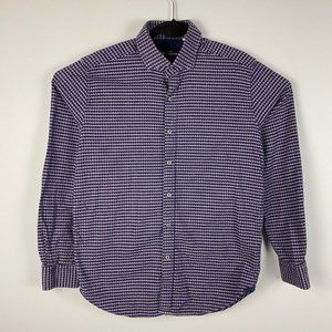 Robert Graham Purple and White Casual Button Down Shirt